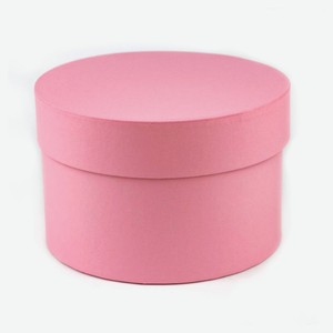 Коробка подарочная круглая розовая, d 15 x h 10 см