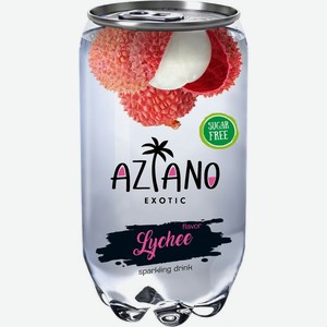 Напиток Aziano со вкусом Личи слабогазированный 350мл