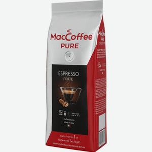 Кофе MacCoffee Pure Espresso Forte жареный натуральный в зернах 1кг