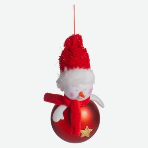 Украшение новогоднее Santa s World снеговики красные 12см арт.22C-5069 A1-2