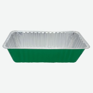 Форма для запекания одноразовая алюминиевая зеленая, 15х11,9х5,1 см