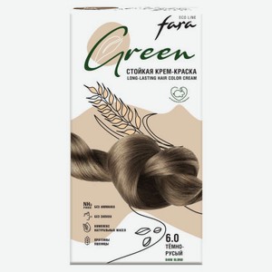 Крем-краска стойкая для волос Fara Eco Line Green 6.0 темно-русый