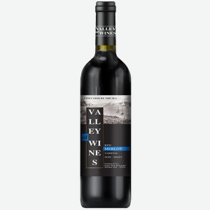 Вино ординарное ДОЛИНА ВИН МЕРЛО 10-12% КР. П/СЛ. 0,75Л