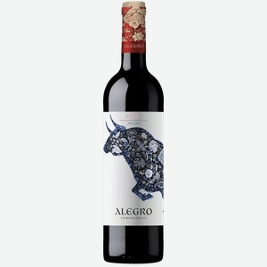 Вино сортовое ординарное АЛЕГРО ТЕМПРАНИЛЬО 7,5-15% КР. СУХ 0,75Л