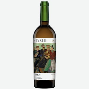 Вино сортовое ординарное КОШИ МАНАВИ 10-15% БЕЛ. СУХ. 0,75Л