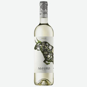 Вино сортовое ординарное АЛЕГРО ВИУРА 7,5-15% БЕЛ. СУХ 0,75Л