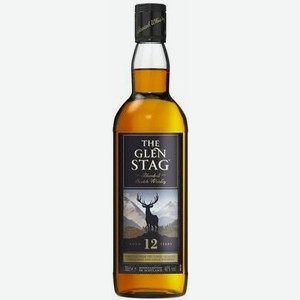 Виски шотландский купажированный ГЛЕН СТАГ 12 ЛЕТ 40% 0,7Л