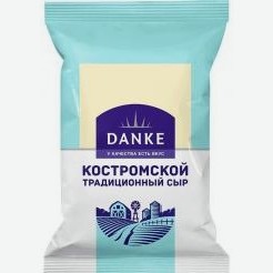 Сыр Danke Костромской Традиционный 45% Ту 180г, , ,