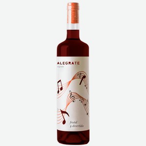 Вино ординарное АЛЕГРАТЕ НИГРУМ 8,5-15% КР. П/СЛ. 0,75Л