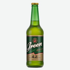 Пиво Green Beer Светл. Фильтр. Пастер. Ст/б. 0,45л