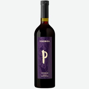 Вино сортовое ординарное ВИНОБИЗА ПИРОСМАНИ 9-15% КР. П/СУХ. 0,75Л, ,