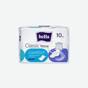 Гигиенические прокладки BELLA Classic Nova Comfort, сеточка, 4 капли, 10 шт