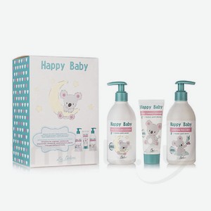 LIV DELANO Подарочный набор с первых дней жизни шампунь, гель и крем Happy Baby