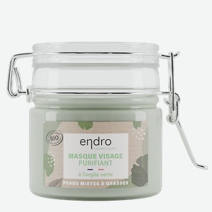ENDRO Очищающая маска с зеленой глиной для комбинированной и жирной кожи 350