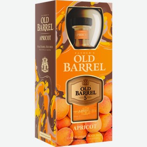 Аперитив Barrel Old Barrel Apricot 35% 500мл + Бокал