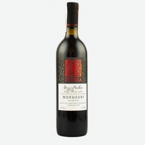 Вино Мукузани ОС красное сухое 12% 0,75л