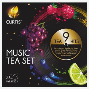 Чай Curtis Music Tea Set 36пак 63гр ассорти