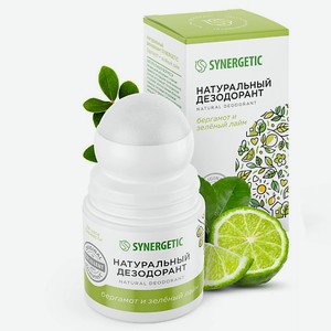 SYNERGETIC Натуральный дезодорант  бергамот - зеленый лайм  50