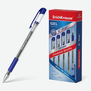 Ручка гелевая ErichKrause G-Star Stick Classic, синяя, 1 шт