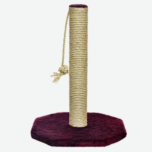 Yami Yami когтеточки когтеточка-столбик, бордовая с помпоном, сизаль (35х35х47 см)