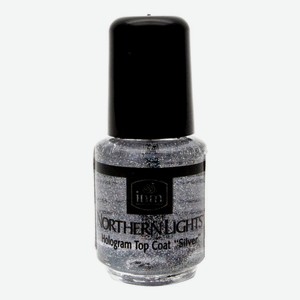 Голографическая сушка-закрепитель лака для ногтей Northen Lights Hologram Top Coat Silver: Сушка-закрепитель 3,5мл
