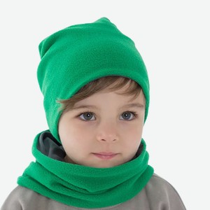 Комплект для детей Bambinizon шапка и снуд, зеленый (44-46)