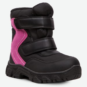 Ботинки для девочки Barkito, черные с розовым (33)