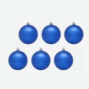 Набор шаров ChristmasDeLux голубой 6 штук, 8см Китай