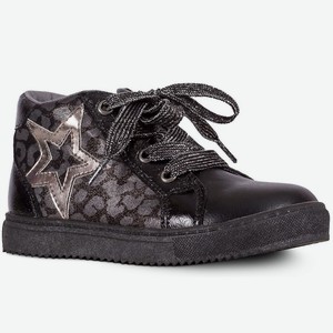 Ботинки типа «кеды» для девочки Barkito, черные (23)