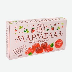 Мармелад желейно-фруктовый с малиной на пектине 190 гр л
