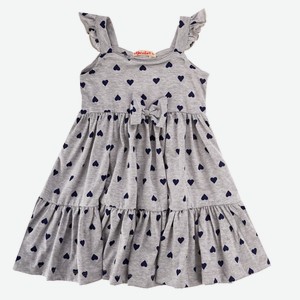 Платье для девочки Bonito kids, серое меланж (110)