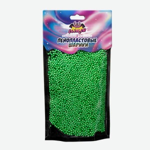 Наполнение для слайма Slimer «Пенопластовые шарики» зеленое 2 мм