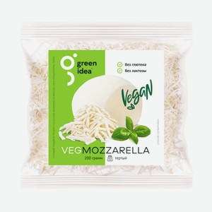 Сырный продукт Green Idea Vegmozzarella Моцарелла тертый 24%, 200г Россия