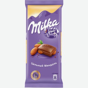 Шоколад молочный цельный миндаль Milka 85г