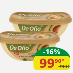 Крем De Olio Лайм/Авокадо/На растительных маслах 72.5%, 220 гр