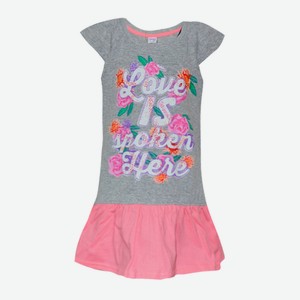 Платье для девочки Baby Style меланж/розовое (104)