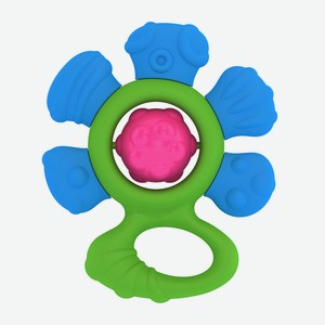 Погремушка Нордпласт «Цветочек», сине-зелёная