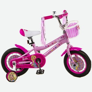 Велосипед двухколёсный Barbie Navigator со страховочными колесами 12 , розовый