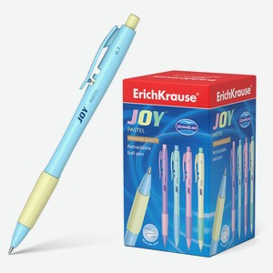 Ручка шариковая автоматическая ErichKrause Joy Matic&Grip Pastel Ultra Glide Technology, синяя, 1 шт