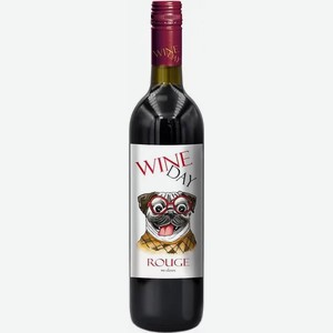 Вино Wine Day Rouge Mi-douxt красное полусладкое 12% 0,75л 
