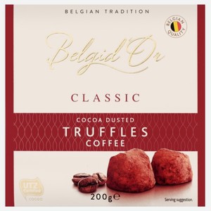 Набор конфет Belgid Or Classic Truffles coffee, 200 г