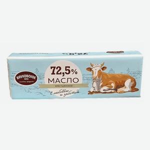 Масло сливочное Внуковское Крестьянское сладкосливочное бзмж 72,5%, 450г.