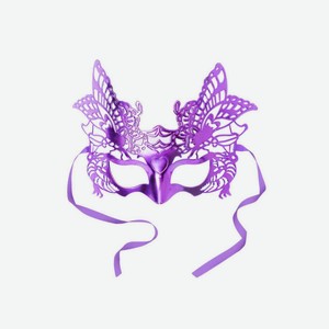 Маска карнавальная Partymania Загадка цвет: фиолетовый, 7×13×20 см