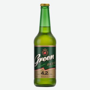 Пиво Green Beer Светл. Фильтр. Пастер. Ст/б. 0,45л, ,