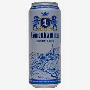 Пиво имп. LOWHAMMER ORIGINAL LAGER СВЕТЛ. ФИЛЬТР. ПАСТЕР. Ж/Б. 0,5Л, ,