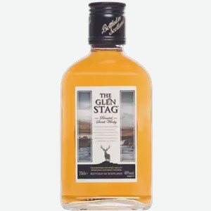 Виски шотландский купажированный ГЛЕН СТАГ 40% 0,2Л, ,