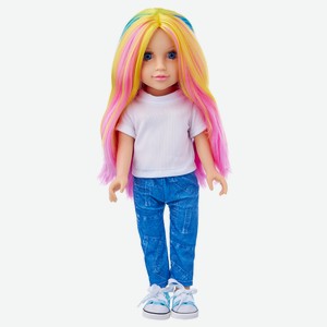 Кукла-подружка Mary Ella Мишель с разноцветными волосами 45 см
