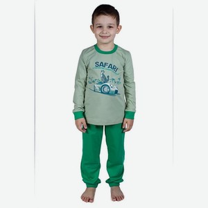 Пижама для мальчика BASIA р.104 цв.малахитовый+оливковый арт.М2252-7170