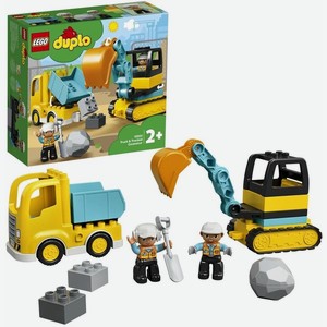 Конструктор LEGO Duplo 10931 Лего Дупло  Грузовик и гусеничный экскаватор 