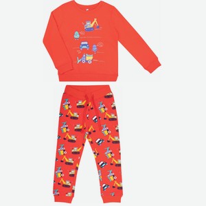 Пижама для мальчика Barkito «Сновидения», красная (104)